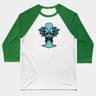 Fish Face - Aqua Demon Baseball T-Shirt